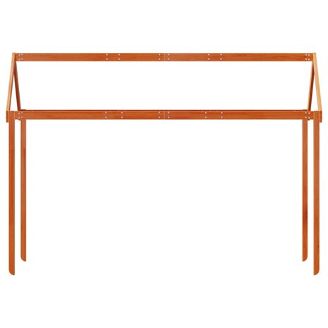 Kinderbedhuisje 207x95,5x159 cm massief grenenhout wasbruin