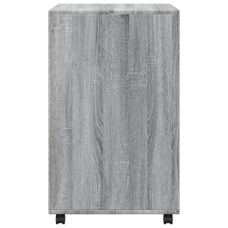 Rolkast 60x48x81 cm bewerkt hout grijs sonoma eikenkleurig