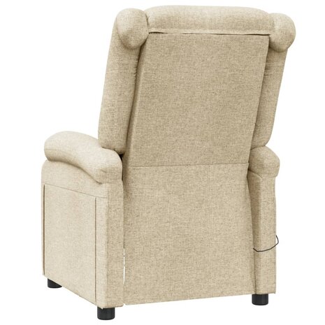 Massagestoel stof crèmekleurig