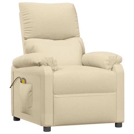 Massagestoel stof crèmekleurig