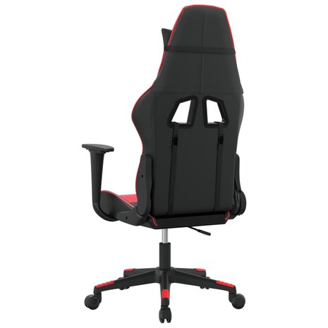 Massage gamestoel kunstleer zwart en rood