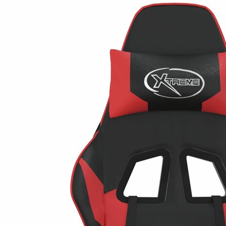 Massage gamestoel kunstleer zwart en rood