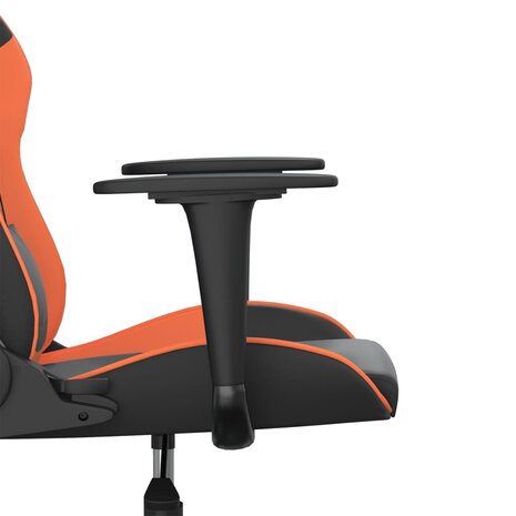 Gamestoel kunstleer zwart en oranje