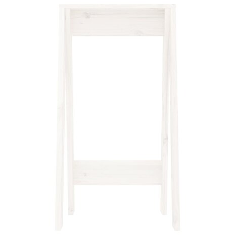 Krukken 2 st 40x40x75 cm massief grenenhout wit