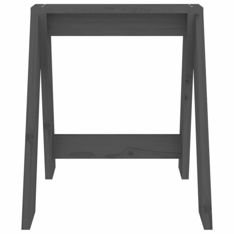Krukken 2 st 40x40x45 cm massief grenenhout grijs