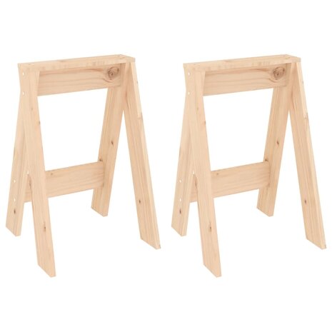 Krukken 2 st 40x40x60 cm massief grenenhout