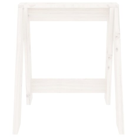 Krukken 2 st 40x40x45 cm massief grenenhout wit