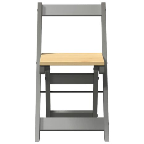 Eetkamerstoelen 4 st Corona inklapbaar massief grenenhout grijs