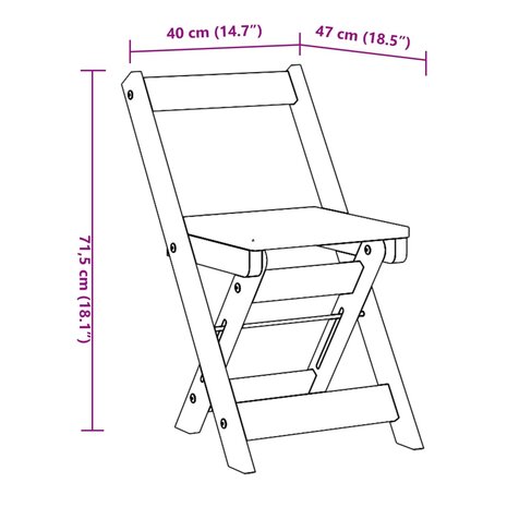 Eetkamerstoelen 4 st Corona inklapbaar massief grenenhout grijs