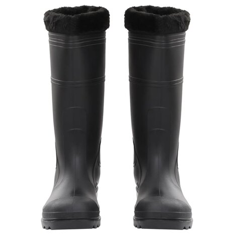 Regenlaarzen met verwijderbare sokken maat 44 PVC zwart