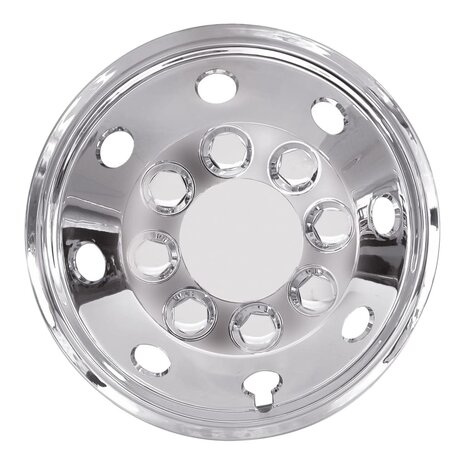 Wieldoppenset bolvormig 38 cm chroomkleurig