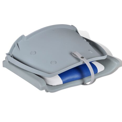 Bootstoelen 2 st inklapbare rugleuning 41x51x48 cm blauw wit