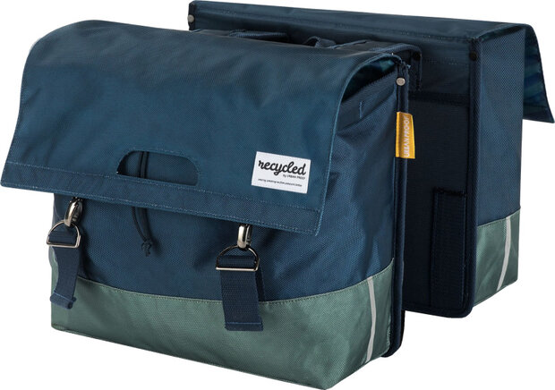 Urban Proof Dubbele Fietstas Gerecycled Pet 40 Liter Vibrant Blue blauw/groen blauw/groen