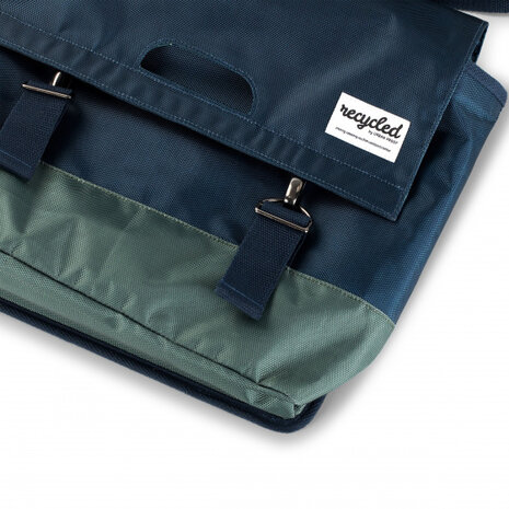Urban Proof Dubbele Fietstas Gerecycled Pet 40 Liter Vibrant Blue blauw/groen blauw/groen