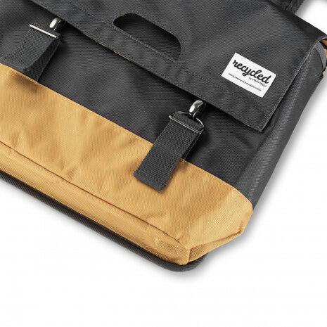 Urban Proof Dubbele Fietstas Gerecycled Pet 40 Liter Golden Yellow zwart/geel zwart/geel