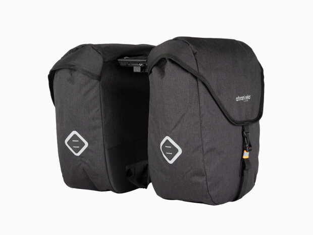 Atran Velo Zap Dubbele Fietstas Avs Adapter 25L zwart zwart