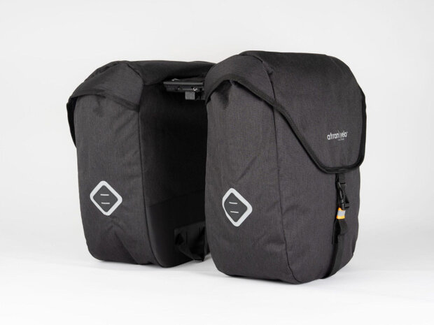 Atran Velo Zap Dubbele Fietstas Avs Adapter 25L zwart zwart