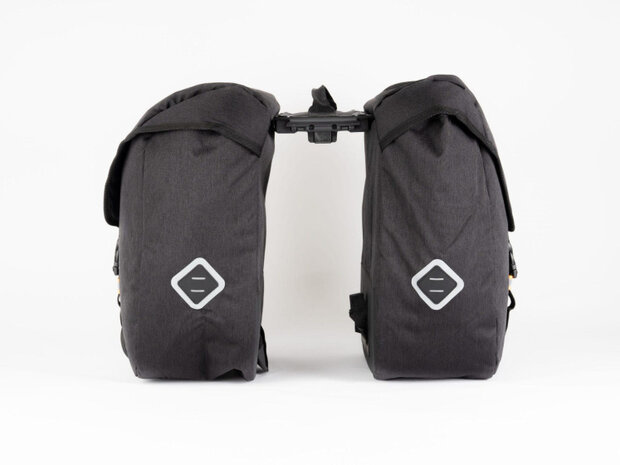 Atran Velo Zap Dubbele Fietstas Avs Adapter 25L zwart zwart