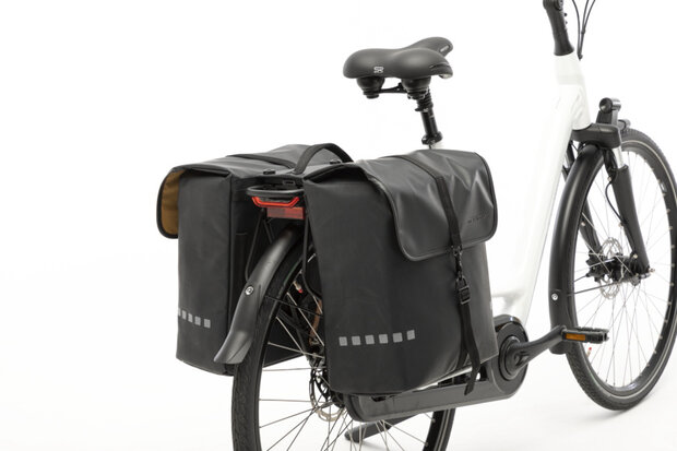 New Looxs Odense Dubbele Fietstas Mik Adapter 39 Liter Zwart