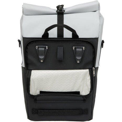 New Looxs Nyborg Enkele Tas 17L Waterdicht Zwart/ lichtgrijs lichtgrijs