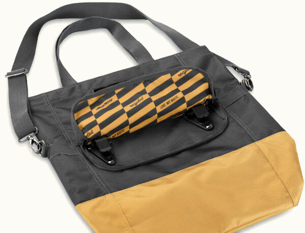 Urban Proof Fietsshopper Gerecycled Pet 20 Liter Golden Yellow zwart/geel zwart/geel