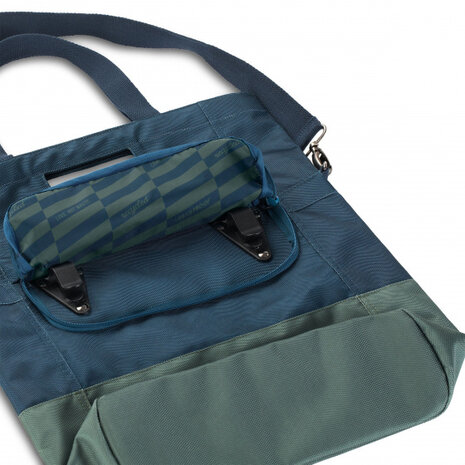 Urban Proof Fietsshopper Gerecycled Pet 20 Liter Vibrant Blue blauw/groen blauw/groen