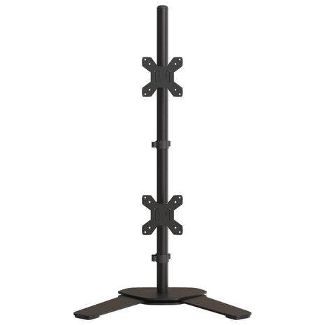 Monitorstandaard dubbel VESA 75/100 mm staal zwart