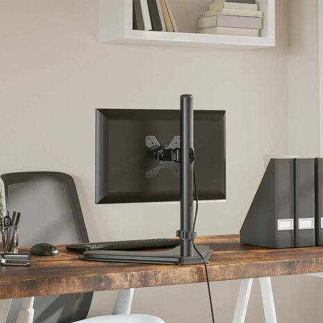 Monitorbeugel VESA 75/100 mm zwart staal