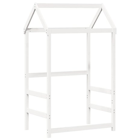 Kinderbedhuisje 118x70x176,5 cm massief grenenhout wit