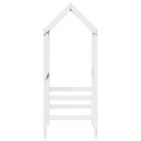 Kinderbedhuisje 118x70x176,5 cm massief grenenhout wit