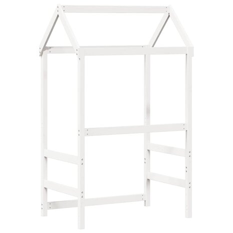 Kinderbedhuisje 118x70x176,5 cm massief grenenhout wit