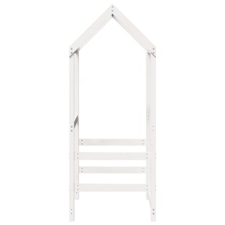 Kinderbedhuisje 98x70x176,5 cm massief grenenhout wit