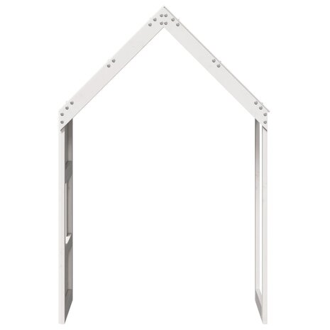 Kinderbedhuisje 55x84x132 cm massief grenenhout wit