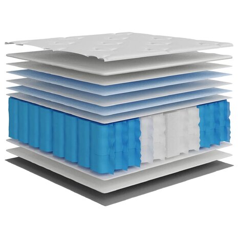 Pocketveringmatras middelhard 160x200 cm Super King Size
