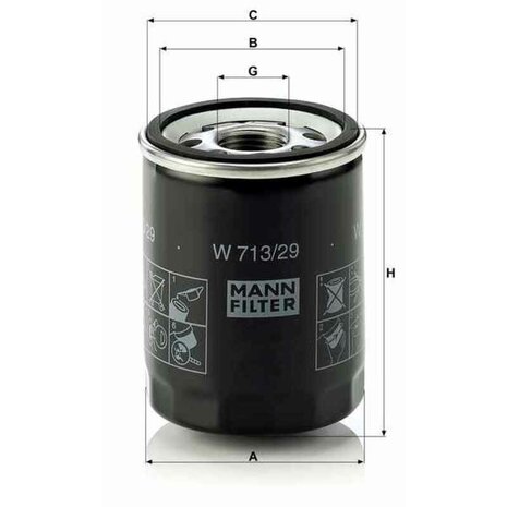 Bigbuy Car Oliefilter W 713/29 Auto (Refurbished A+)