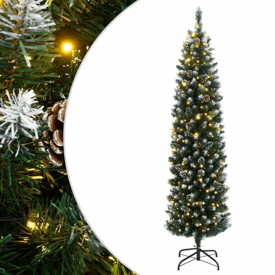 Kunstkerstboom smal met 300 LED&#039;s 240 cm
