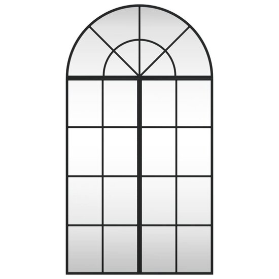 Wandspiegel boog 60x110 cm ijzer zwart