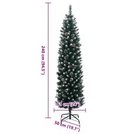 Kunstkerstboom smal met 300 LED&#039;s 240 cm