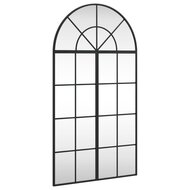 Wandspiegel boog 60x110 cm ijzer zwart