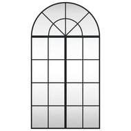 Wandspiegel boog 60x110 cm ijzer zwart